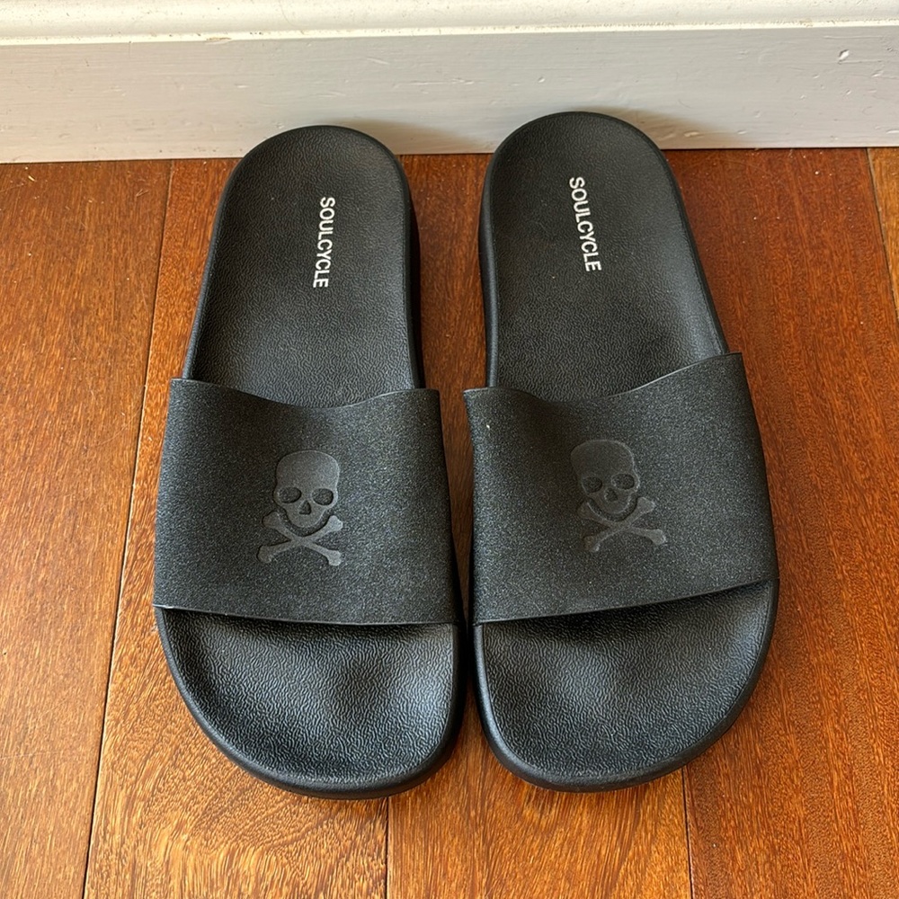 SoulCycle Black Slide Sandals